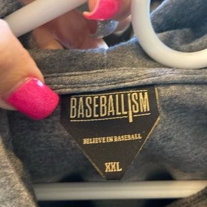 Like Néw Gray Baseballism XXL sweatshirt.